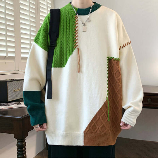 Colorblock Pullover Sweater