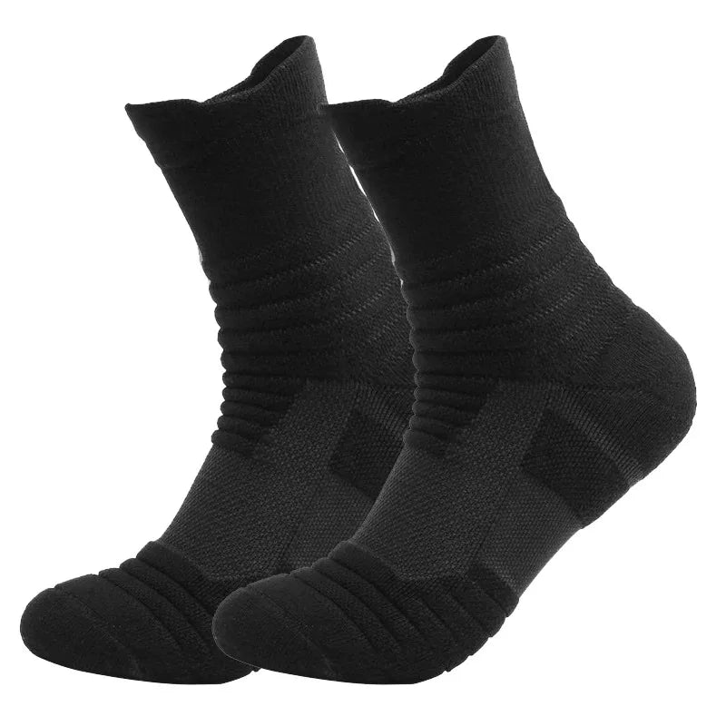 3 Pairs Breathable Mesh Athletic Socks - Cushioned, Moisture-Wicking, Durable for Sports