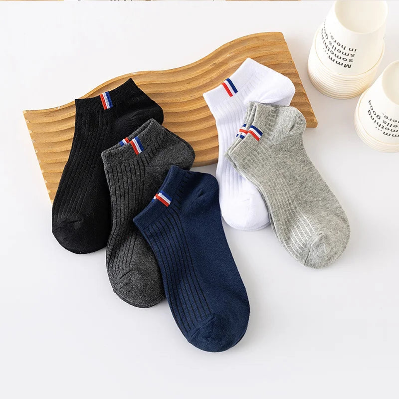 5 Pairs of Lightweight Summer Socks - Breathable & Sweat-Absorbing