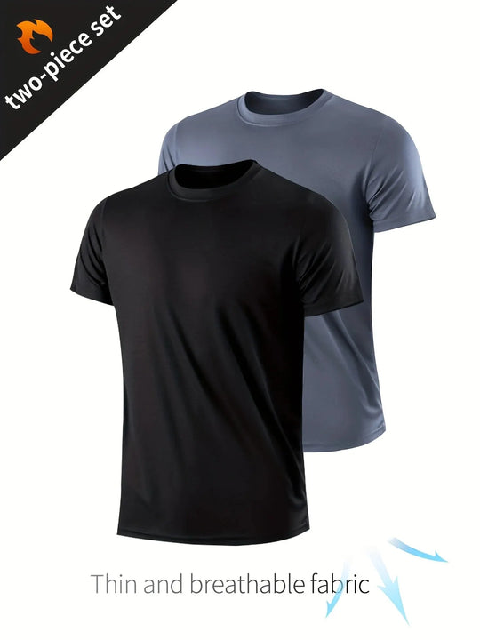 2pcs Men's Quick-Dry Compression Tees