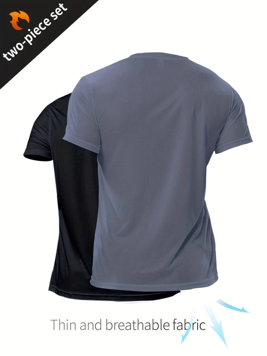 2pcs Men's Quick-Dry Compression Tees