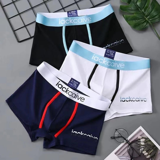 3Pcs Male Panties Cotton Men's Underwear Boxers Breathable Man Boxer Printed Underpants Comfortable Shorts Men Underwear M-3XL