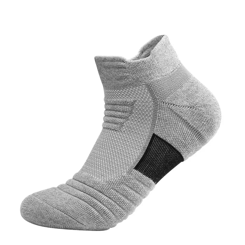 3 Pairs Breathable Mesh Athletic Socks - Cushioned, Moisture-Wicking, Durable for Sports