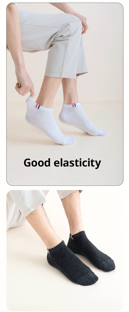 5 Pairs of Lightweight Summer Socks - Breathable & Sweat-Absorbing