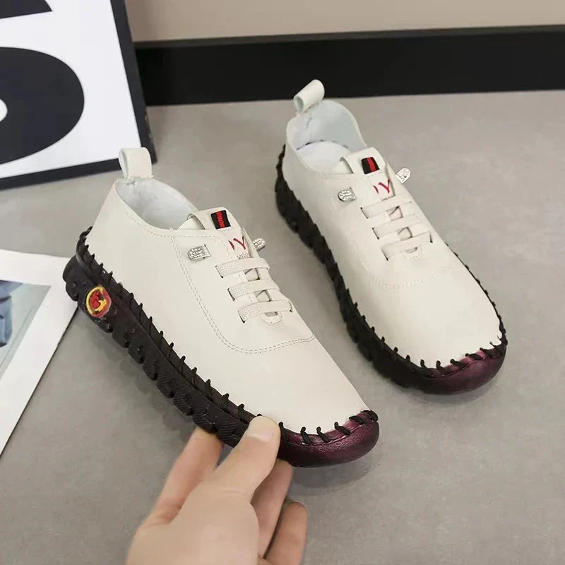 Autumn Fashion PU Leather Casual Sneakers