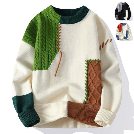 Colorblock Pullover Sweater